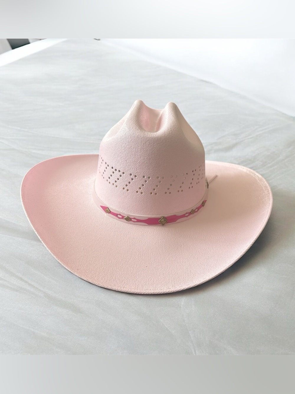Pink Women's Western Cowboy Hat with Decorative Band